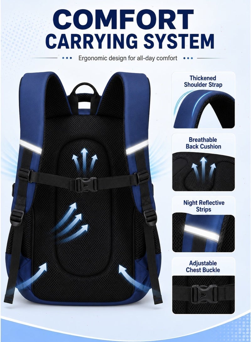 School Bag for Boys, Space Print Kids Backpack, Lightweight Large Capacity for Student Daily Use - Image 4