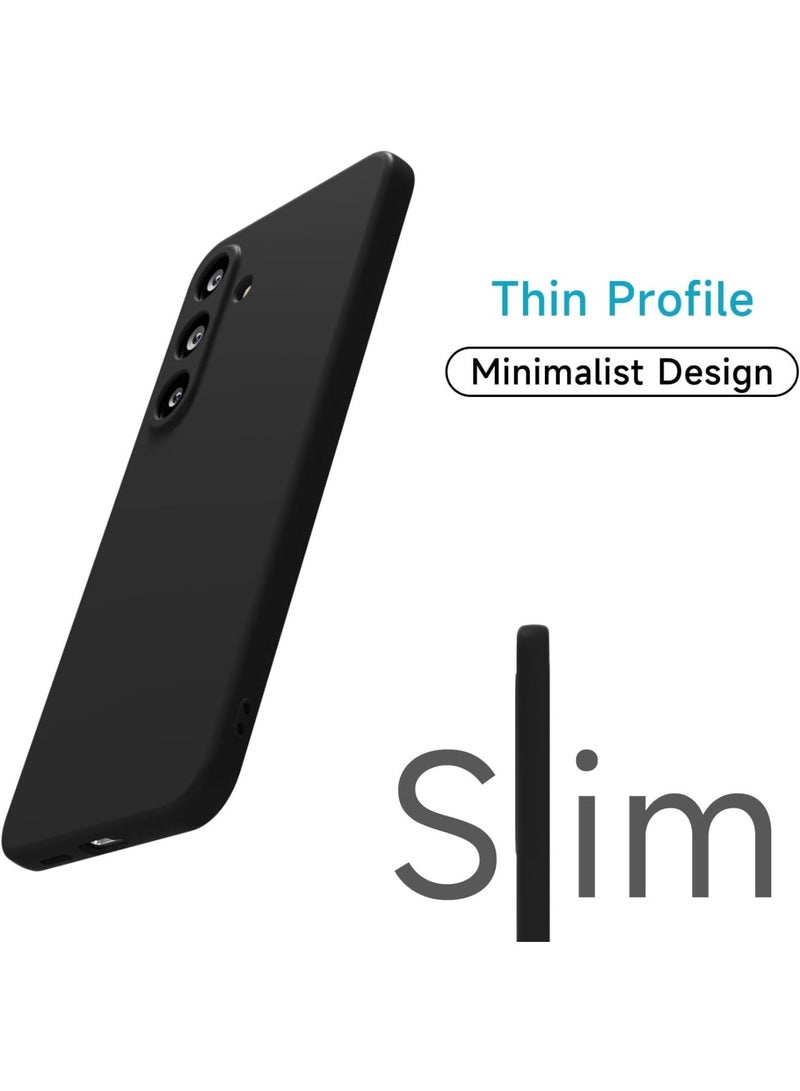 Adando for Samsung Galaxy S26 Case, Premium TPU Rubber Silicone Cover [Camera Protection] [Soft Anti-Scratch Microfiber Lining]  Shockproof Slim Fit for Daily Comfort (Black) - Image 2