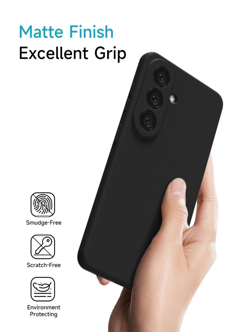 Adando for Samsung Galaxy S26 Case, Premium TPU Rubber Silicone Cover [Camera Protection] [Soft Anti-Scratch Microfiber Lining]  Shockproof Slim Fit for Daily Comfort (Black) - Image 5