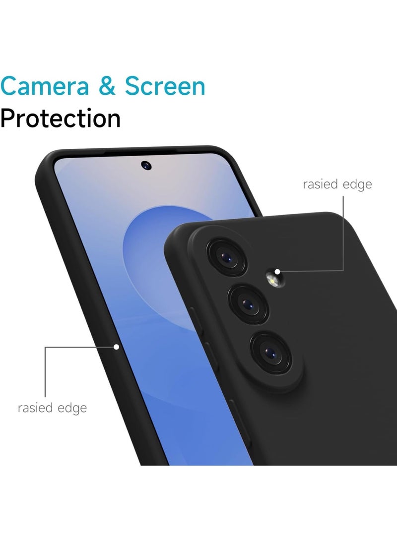 Adando for Samsung Galaxy S26 Case, Premium TPU Rubber Silicone Cover [Camera Protection] [Soft Anti-Scratch Microfiber Lining]  Shockproof Slim Fit for Daily Comfort (Black) - Image 4
