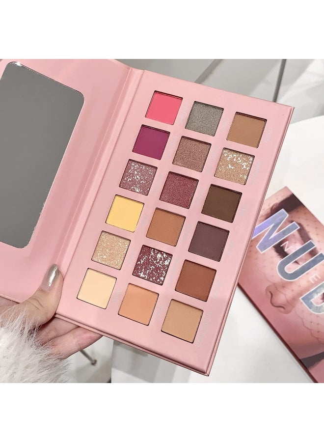 Me Now Eyeshadow Palette 18 Colors Matte Shimmer Glitter Multi-Reflective Shades Ultra Pigmentedr Waterproof - Image 5