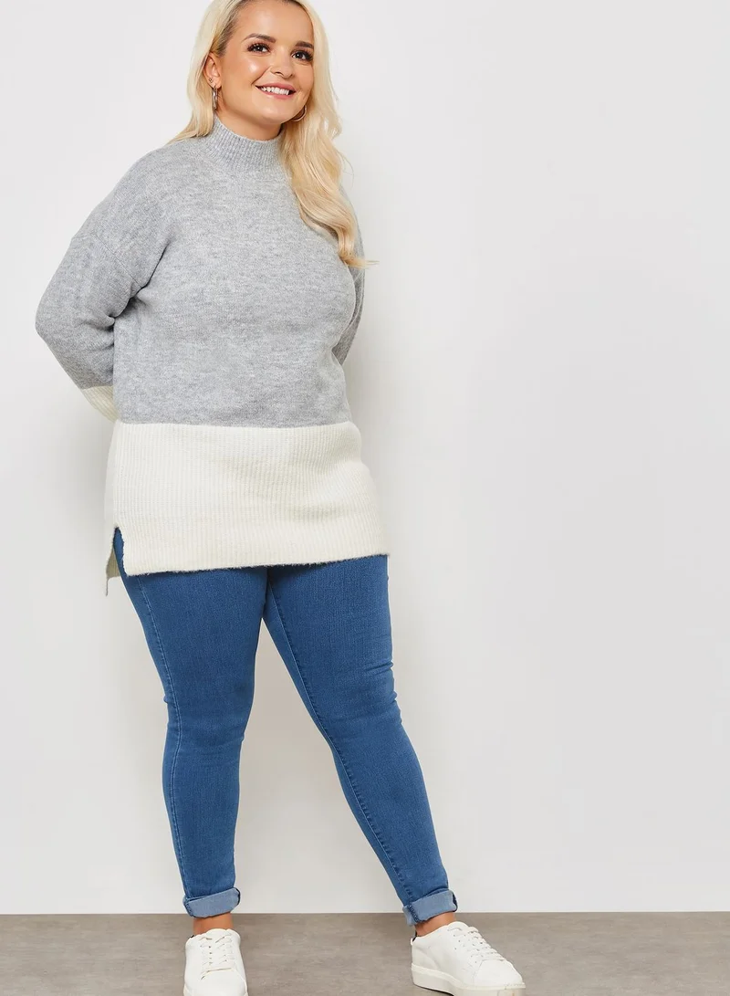 EVANS Colourblock Sweater