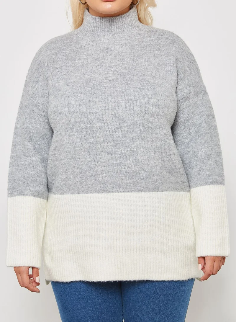 EVANS Colourblock Sweater