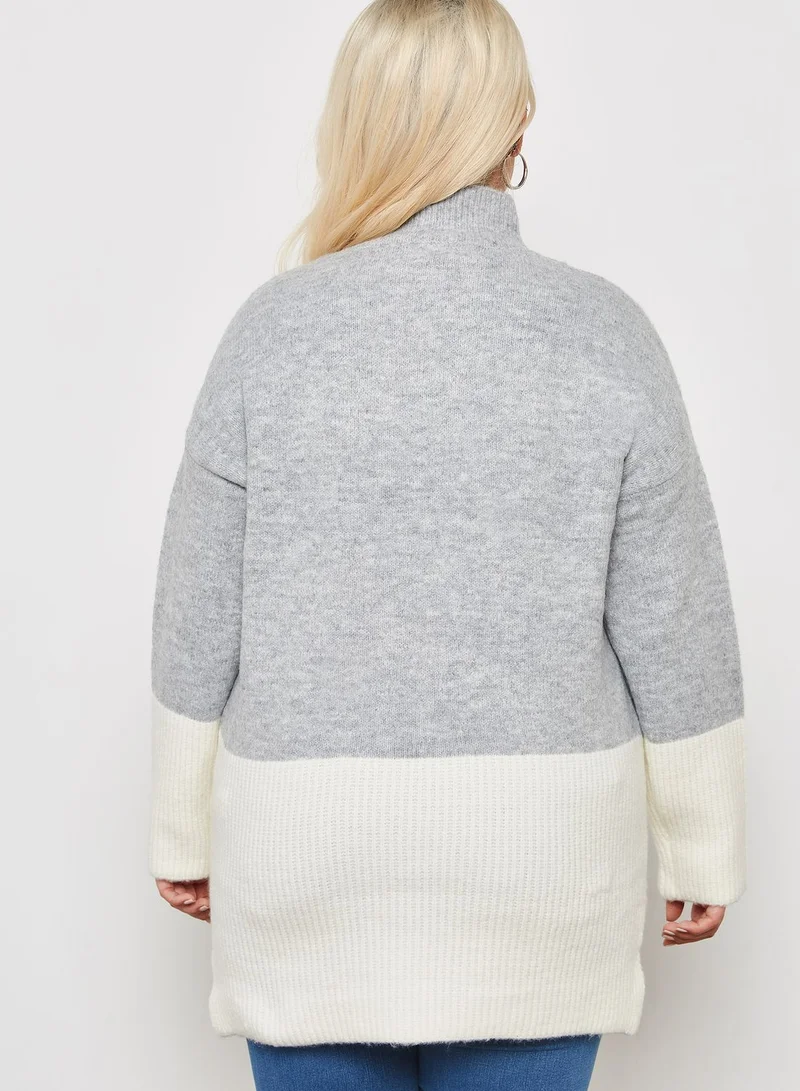 EVANS Colourblock Sweater