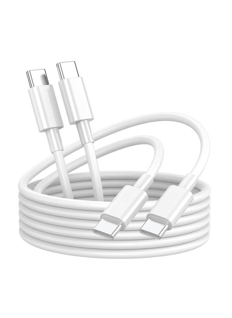 Captaintech 2-Pack USB-C Fast Charging Cable – High-Speed Type-C Cord (3ft/6ft, White) for Phones & Tablets  - Image 1