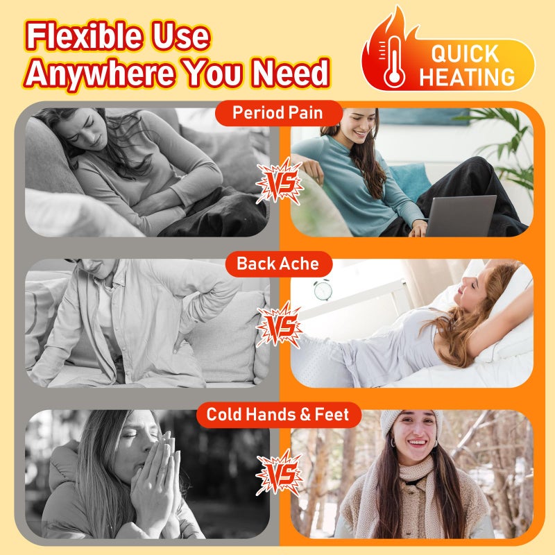 MQUPIN Adhesive Heat Patch,Air Activated Heating Pad for Period Menstrual Cramp,12H Long-Lasting,Ultra-Thin & Discreet for Inside Clothing,Portable & Disposable Heat Pack,Body Warmers for Cold Weather - Image 1