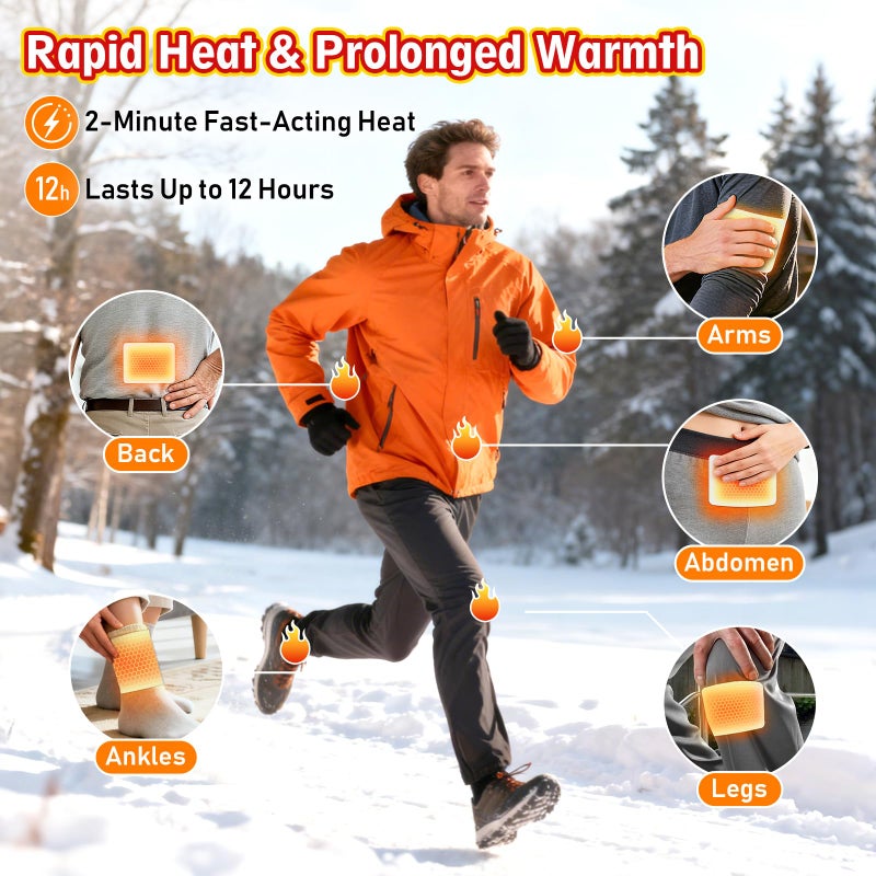 MQUPIN Adhesive Heat Patch,Air Activated Heating Pad for Period Menstrual Cramp,12H Long-Lasting,Ultra-Thin & Discreet for Inside Clothing,Portable & Disposable Heat Pack,Body Warmers for Cold Weather - Image 3