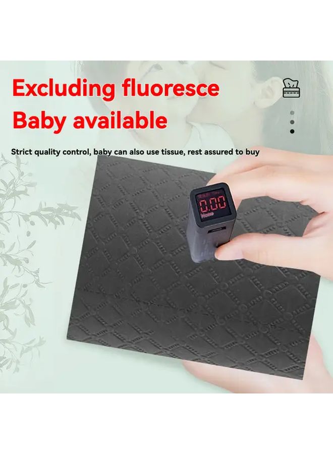 1 لفة ورق تواليت أسود متعدد الألوان بطباعة فنية لغابة مصنوع من لب الخشب النقي ناعم ومتين - Image 5