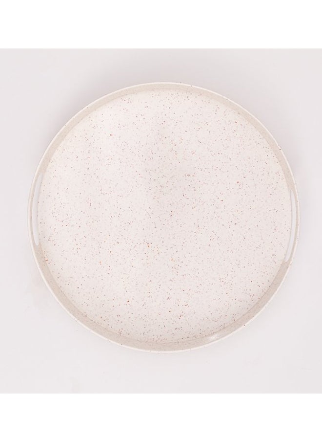 Bright Designs Melamine Round Tray Set of 1 
  (D 38cm) Creamy with brown