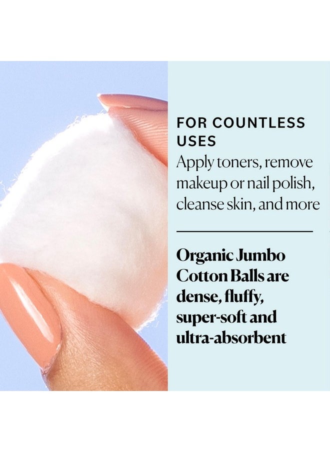Sky Organics Organic Jumbo Cotton Balls For Sensitive Skin, 100% Pure Organic Cotton Sustainably Grown, Chlorine Free, Hypoallergenic, Ultra-Soft And Absorbant For Beauty & Personal Care, 300 Ct.  - Image 3