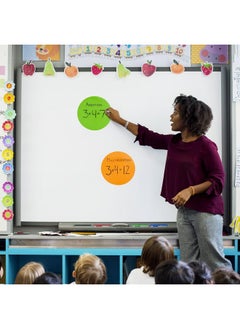 Juvale 24 Pack 11-Inch Dry Erase Spots And Sticker Dots For Classroom Tables - Peel And Stick Circles For Teachers And School Essential Supplies (8 Colors)  - Image 3