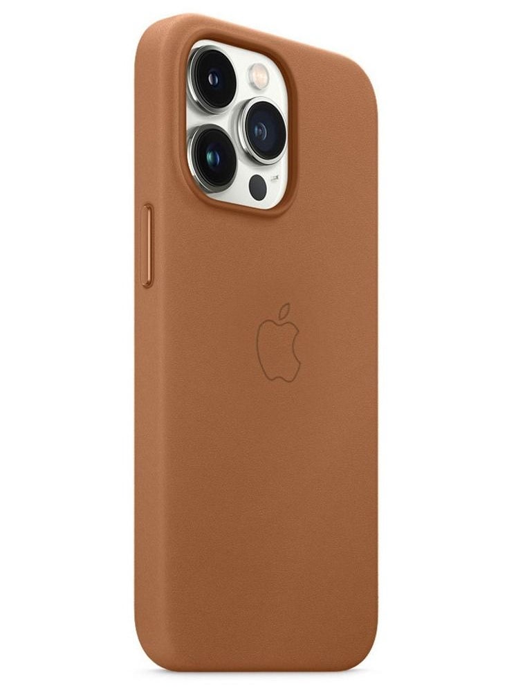 CATANES - iPhone 13 Pro Premium Leather Case with MagSafe Wireless Charging Compatible Ultra Slim Shockproof Cover Brown - Image 1