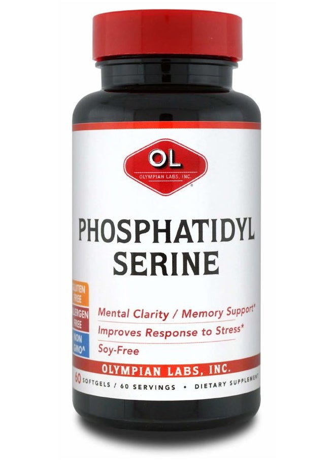Olympian Labs Phosphatidylserine Complex | 60 Capsules | Supports Healthy Brain Cognitive Function, Promotes Memory, Focus Brain Activity  - Image 1