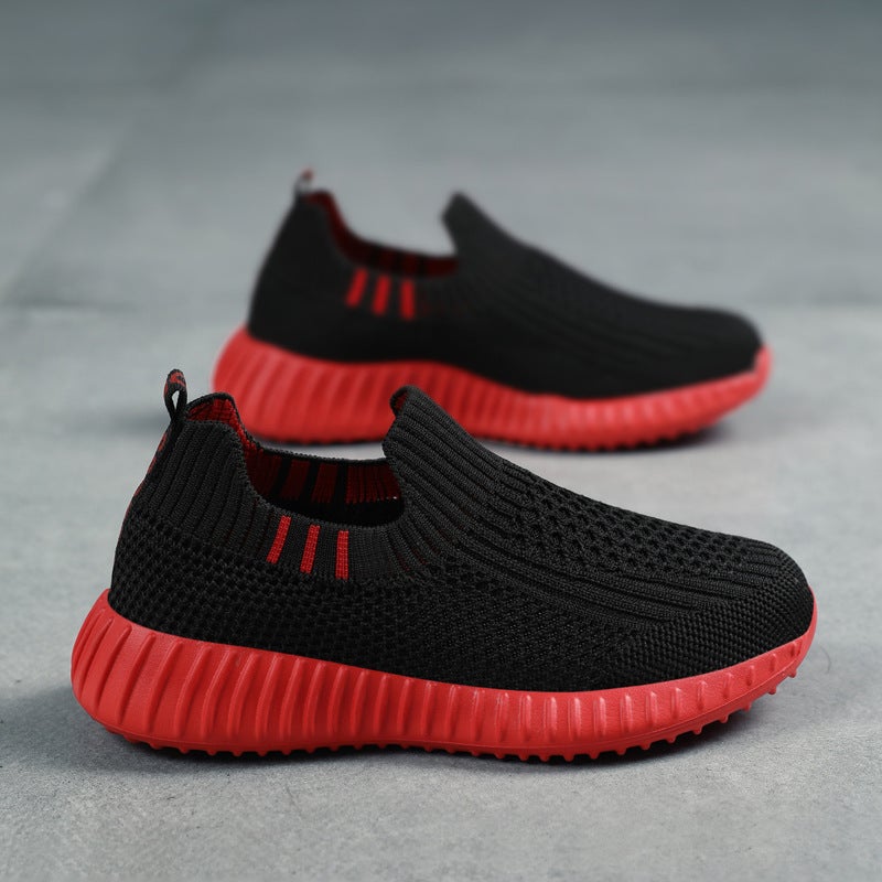 Boys' Slip-On Sneaker Single Mesh Breathable Medium And Large Children'S Girls' Lightweight Soft-Soled Children'S Running Shoes - Image 4