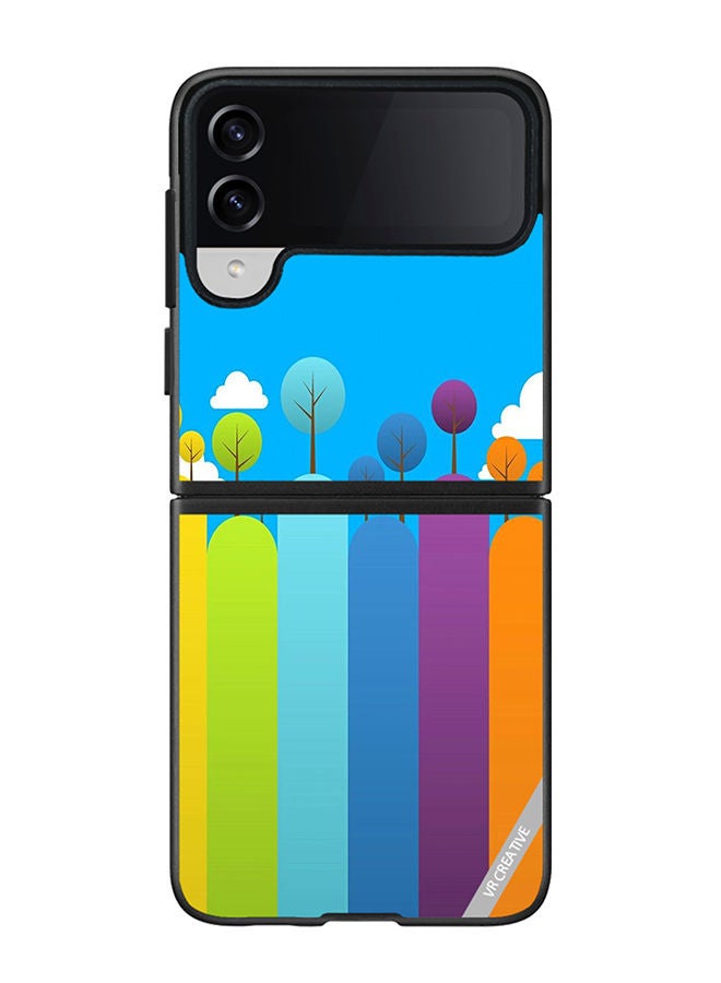 VR CREATIVE Protective Case Cover For Samsung Galaxy Z Flip4 Nature Design Multicolour - Image 1