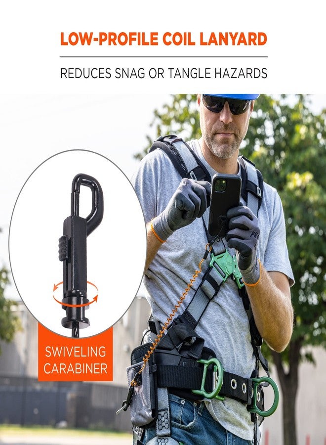 Ergodyne Squids 3151 Coiled Lanyard Tether with Swivel Hook, Detachable End, Self-Adhesive Mounts Included - Image 3