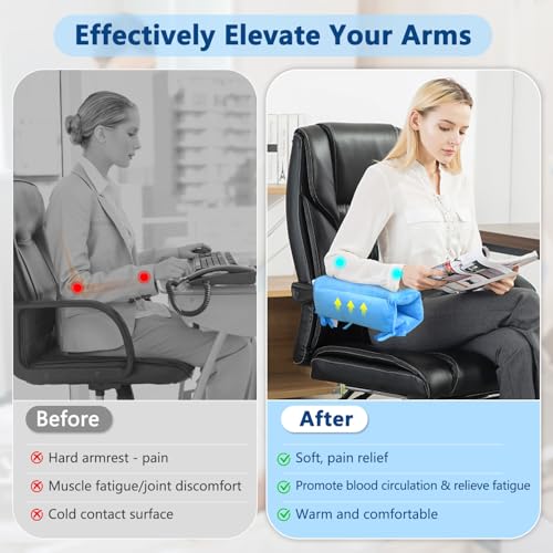 NEAUDE Arm Elevation Pillow Post Surgery Shoulder Arm Rest for Bed Armrest Pads Leg Support Pillows Hand Ankle Elevation Broken Wrist Leg Prop Knee Elevating Surgery Recovery (Multi-Purpose) - Image 5