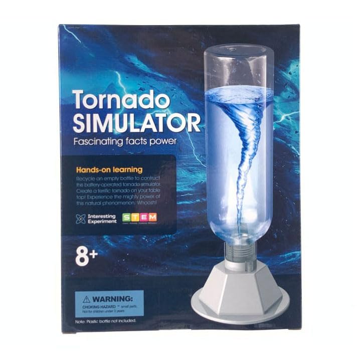 ديروفان مجموعة محاكاة الأعاصير العلمية من ديروفان - جهاز محاكاة الأعاصير على الطاولة للأطفال | لعبة تجارب الطقس STEM - Image 1