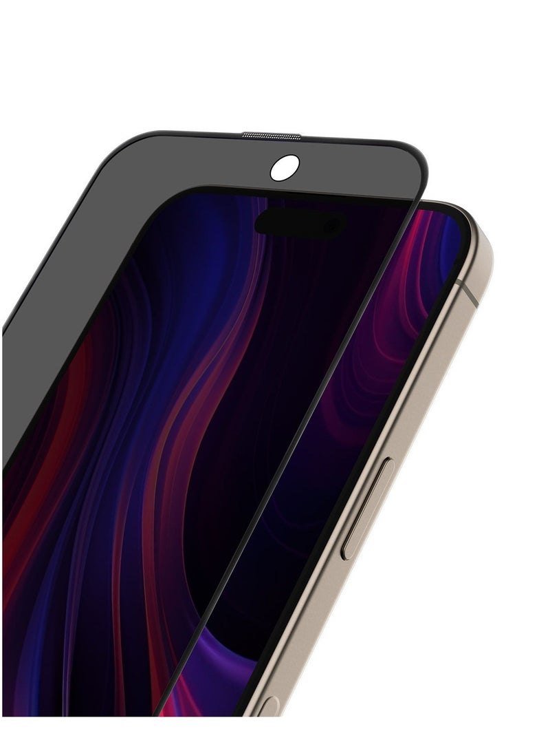 Moxedo Moxedo Ultra Shield Tempered Glass Screen Protector Privacy 9H Hardness Full Coverage Anti-Spy Protection with Auto-Align Easy Applicator Compatible For iphone 15 Pro Max 6.7 inch  - Image 1
