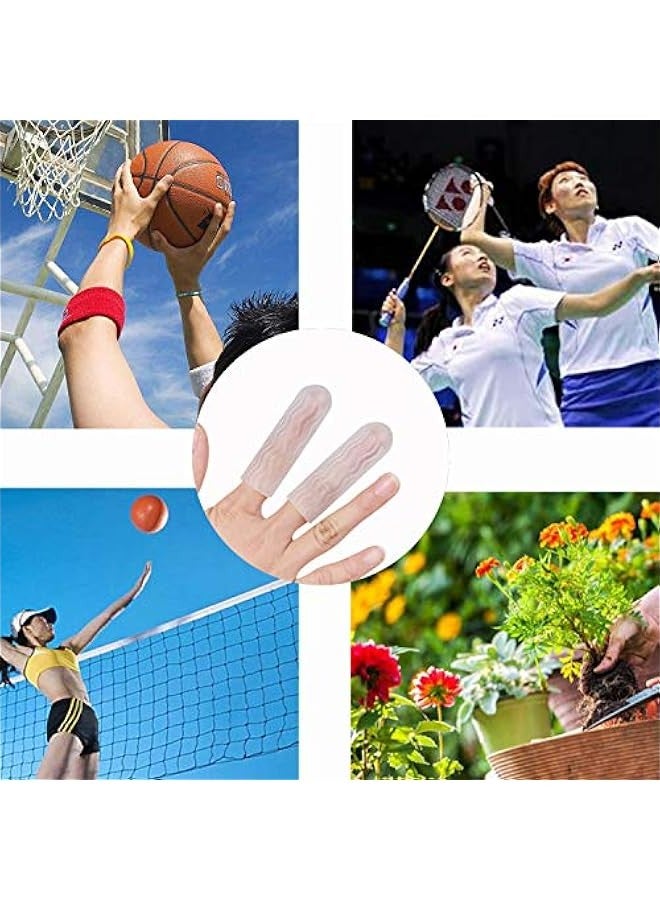 10 Pieces Transparent Silicone Finger Protectors for Arthritis, Trigger Finger, Corn Blister, and Friction - Gel Finger Support Sleeves Caps - Image 3