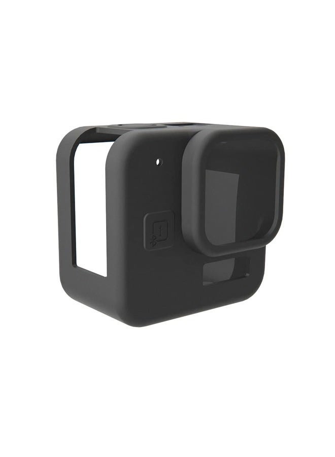 Silicone Case for GoPro Hero 11 Black Mini Tempered Glass Lens Protector Protective Film Cover for GoPro11 Mini Accessories (Black Case) - Image 1