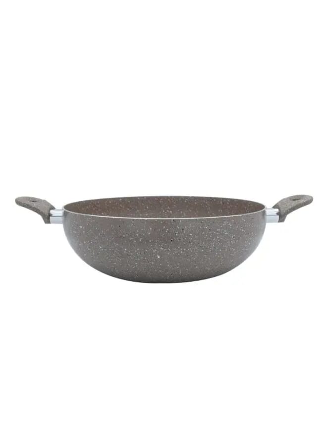RUOQI Rocky Beige Granite Deep Frying Pan - Image 2