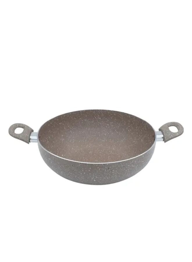 RUOQI Rocky Beige Granite Deep Frying Pan - Image 1