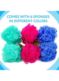 IMPRESA 6-Pack Eco-Friendly Loofah/Loofa/Mesh Bath And Shower Sponge - Loufa/Luffa/Lufa/Poof/Pouf - Loofahs/Loofas For Men And Women - Bulk Body Puffs  - Image 4