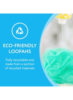 IMPRESA 6-Pack Eco-Friendly Loofah/Loofa/Mesh Bath And Shower Sponge - Loufa/Luffa/Lufa/Poof/Pouf - Loofahs/Loofas For Men And Women - Bulk Body Puffs  - Image 2