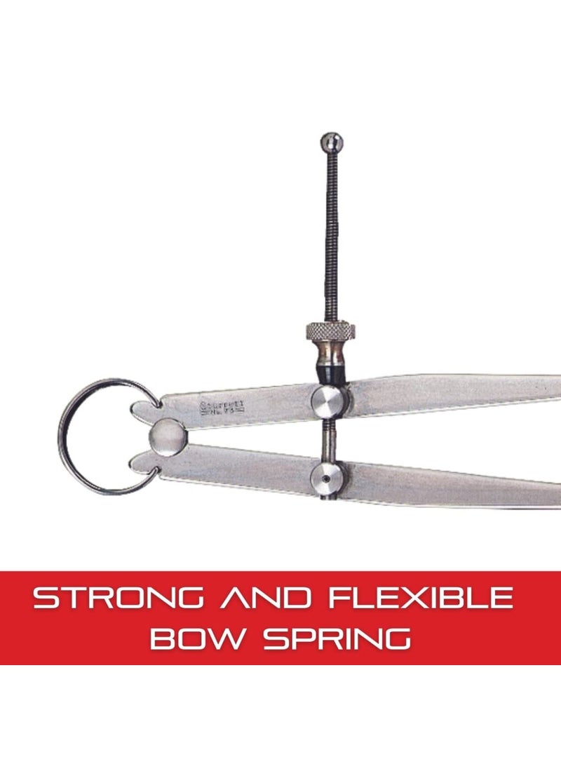 Starrett Starrett Yankee SpringType Caliper with Hardened Fulcrum Stud Bow Spring and Quick Adjusting Spring Nut  6 Size and Capacity Spring Joint Type  73A6  - Image 5