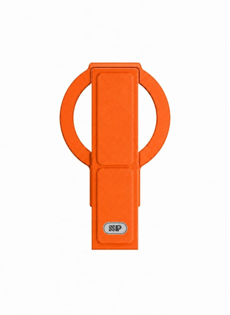 iSNUP Long MagSafe Ring Stand Phone Grip – Strong Magnetic Holder with Premium Leather, Supports Wireless Charging - Image 1