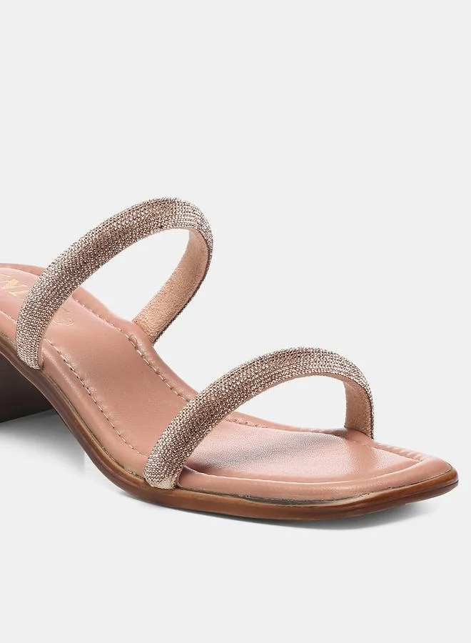GNIST Rhinestone Embellished Block Heel Sandals by Styli