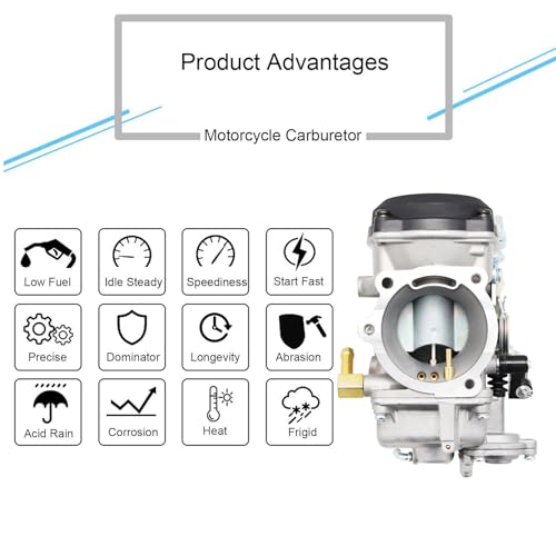 Czsmbt بديل كربريتر CV40 لدراجة هارلي ديفيدسون سبورتستر 1200 XLH1200 سبورتستر 883 XL883 1998-2016 / سوفتيل 1988-2017 / داينا FXR FXD 1988-2016 / تورينغ 1988-2016 27490-04 - Image 5