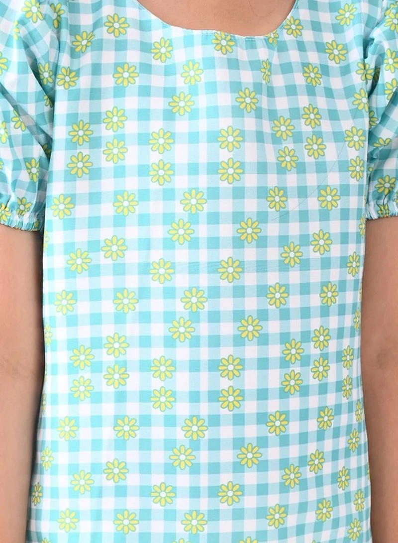 Bonkids Gingham Print Dress