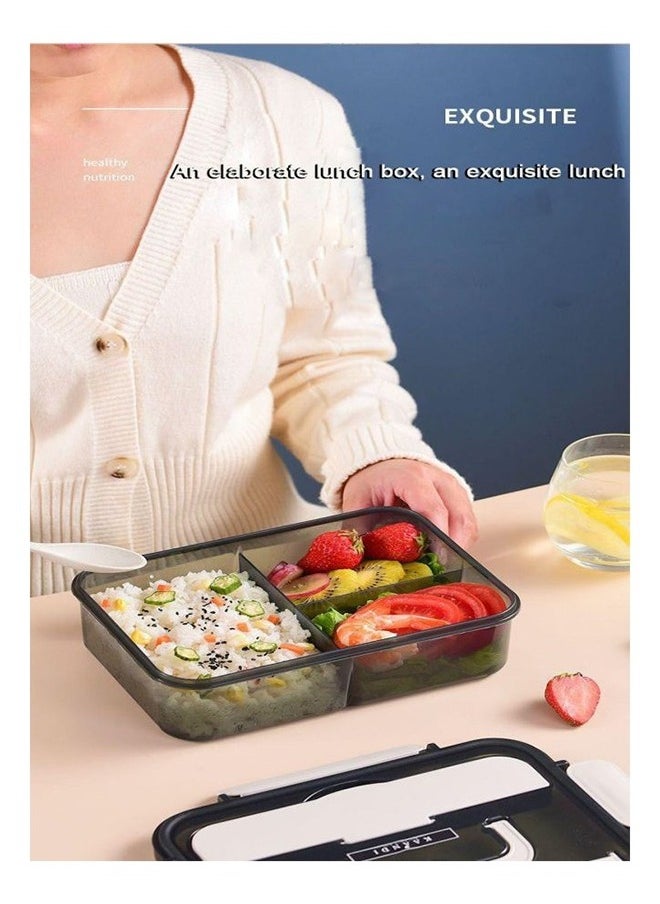 Generic - Microwave Lunch Box with Cutlery Healthy Food Container for Kids/Adults 1500ml,23.3cmx16.8cmx6.5cm - Image 1