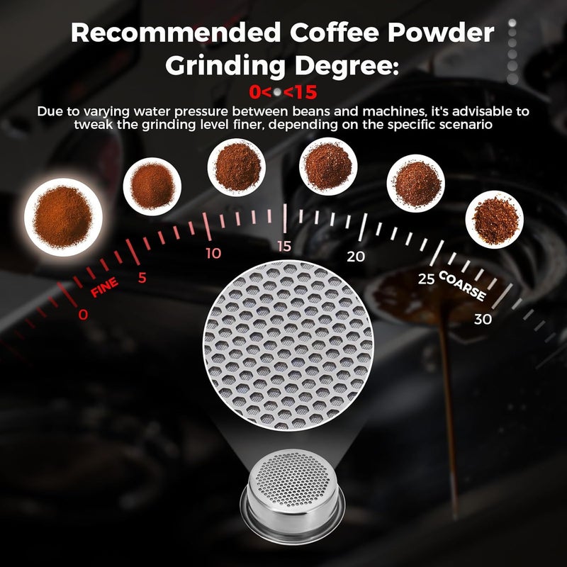IKAPE 54mm مقبض مرشح بدون قاع، مناسب لآلات سلسلة Breville Barista BES870/880 مقاس 54mm وآلات Solis Barista (يشمل سلة فلتر بسعة 18 جرام) - Image 4