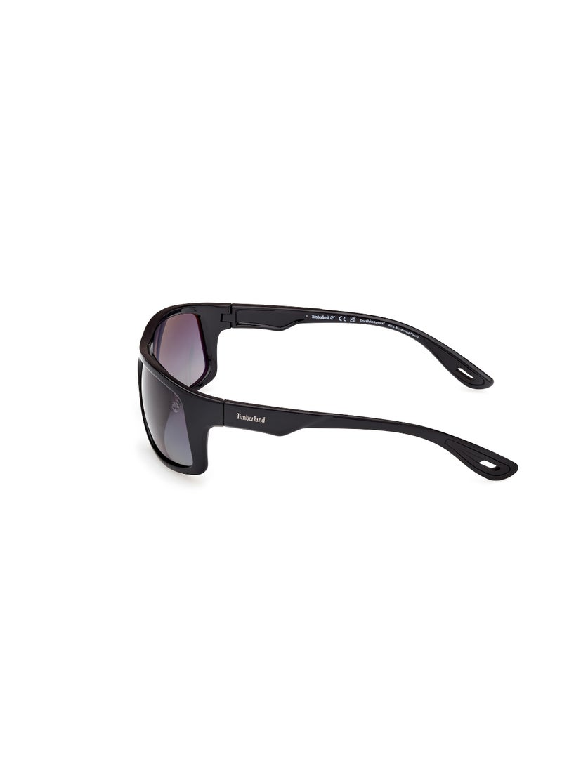TIMBERLAND FULL RIM MALE RECTANGULAR BLACK INJECTED SUNGLASSES - Image 2