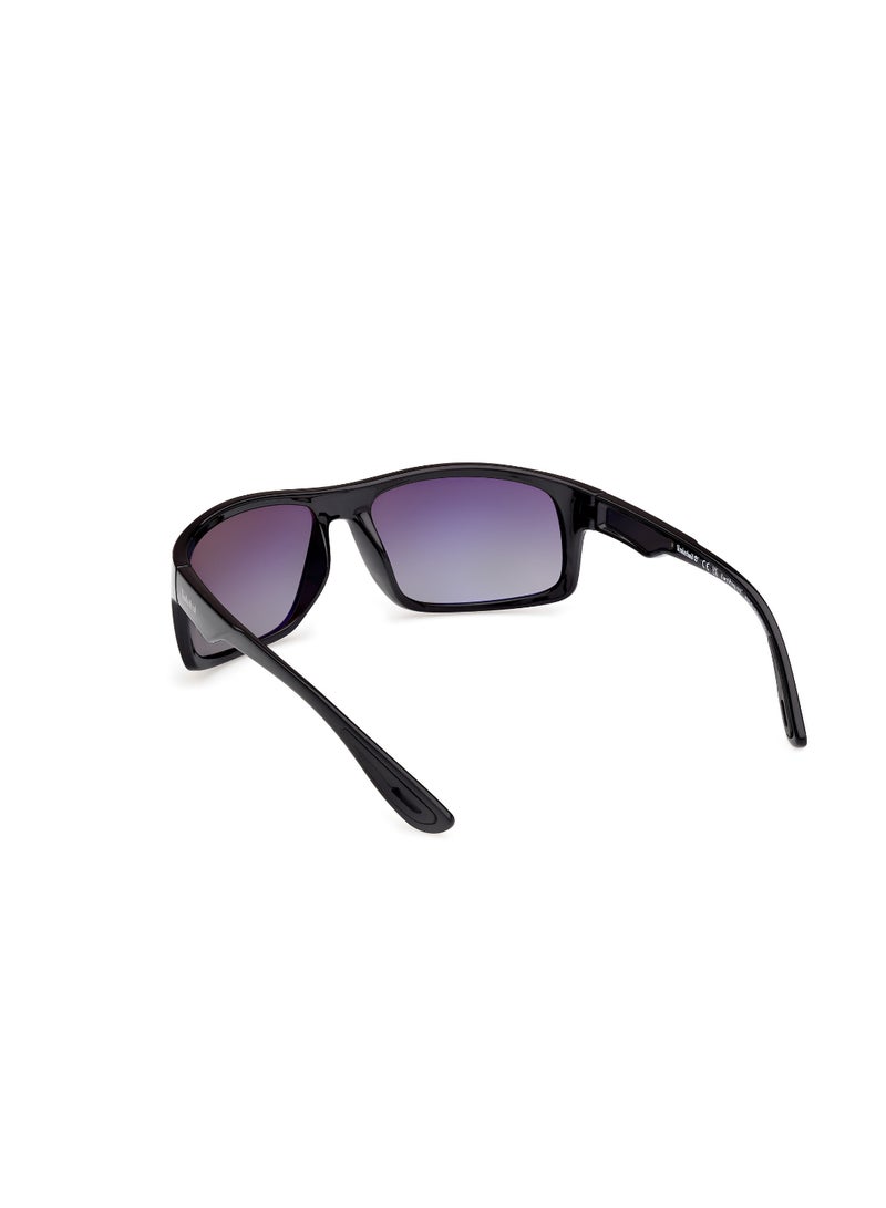 TIMBERLAND FULL RIM MALE RECTANGULAR BLACK INJECTED SUNGLASSES - Image 3