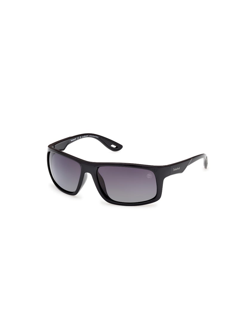 TIMBERLAND FULL RIM MALE RECTANGULAR BLACK INJECTED SUNGLASSES - Image 1