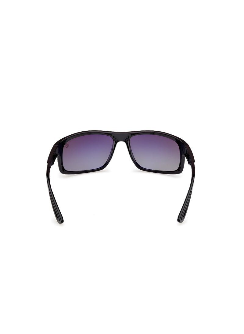 TIMBERLAND FULL RIM MALE RECTANGULAR BLACK INJECTED SUNGLASSES - Image 4