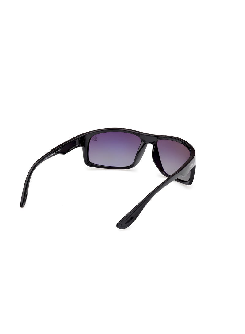 TIMBERLAND FULL RIM MALE RECTANGULAR BLACK INJECTED SUNGLASSES - Image 5