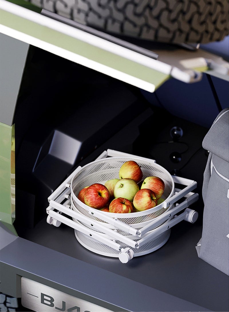 MITOYO 3-Tier Foldable Storage Cart - Kitchen Rack - Indoor and Outdoor - Steel Shelf - Image 5