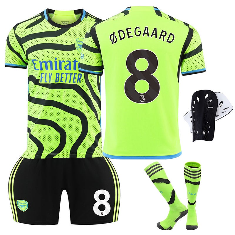 2324 Arsenal Away Green Number 7 Saka Football Jersey Number 8 Edegaard Number 9 Jesus Number 29 Havertz Jersey Set - Image 3