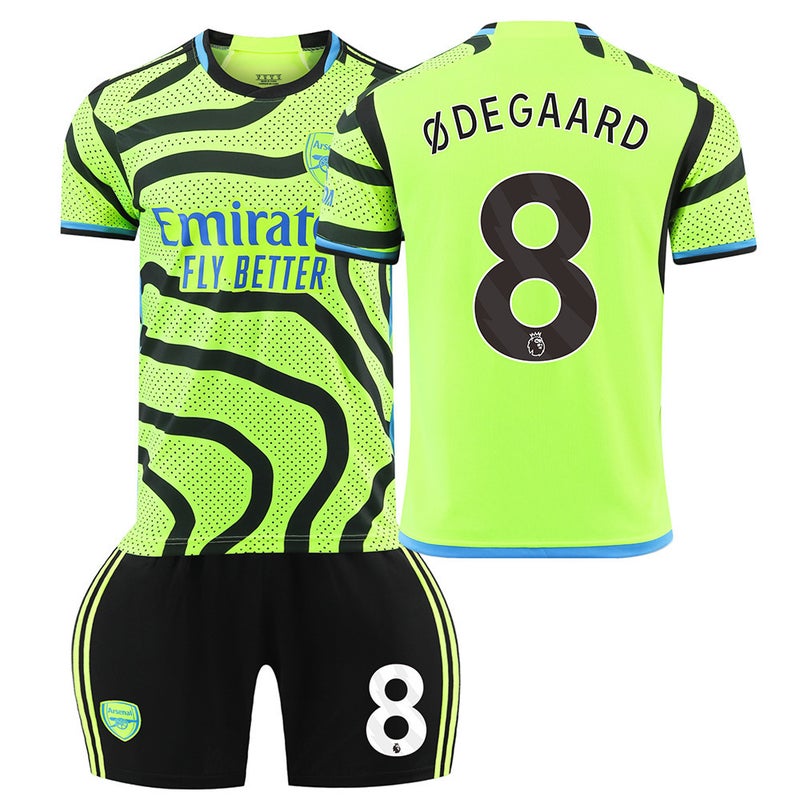 2324 Arsenal Away Green Number 7 Saka Football Jersey Number 8 Edegaard Number 9 Jesus Number 29 Havertz Jersey Set - Image 1