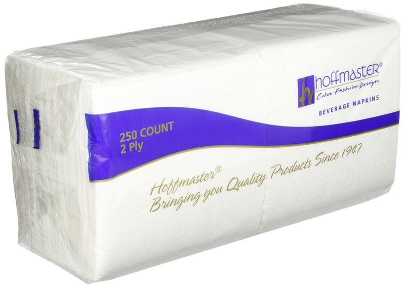 Hoffmaster Beverage Napkins 2Ply 9 12 X 9 12 White Embossed 1000carton
