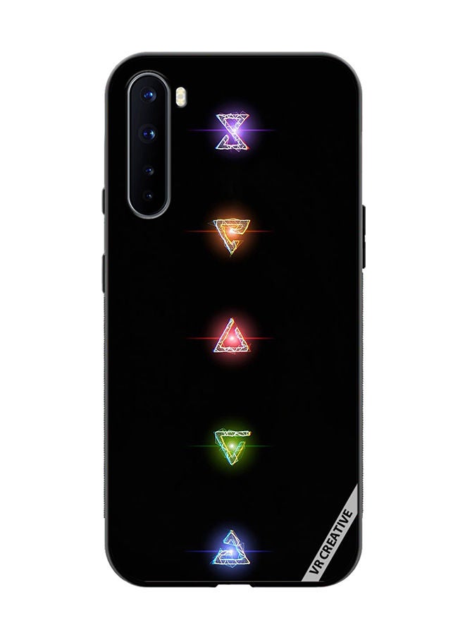 VR CREATIVE Protective Case Cover For OnePlus Nord Neon Lights Diamond Shapes Design Multicolour - Image 1