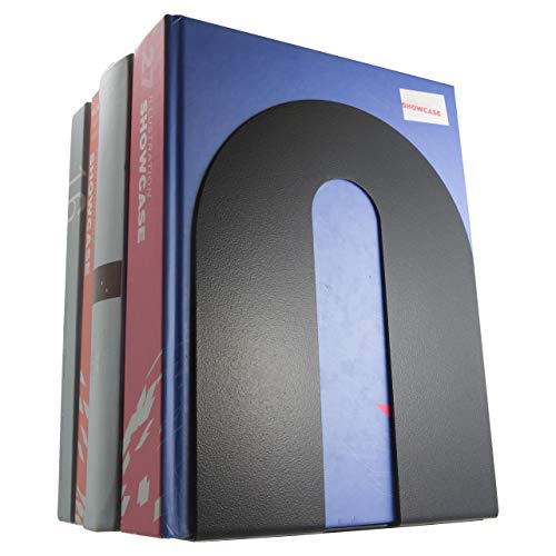Officemate OIC Magnetic HeavyDuty Bookends 10 x 8 x 8 Black Set Of 2