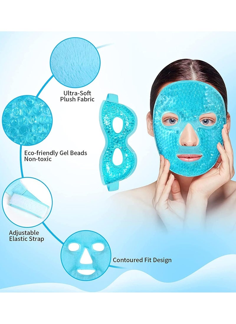 Generic - Cold Face Eye Masks Ice Pack Reduce Face Puff Dark Circles Reusable Cold Hot Gel Face Eye Mask Suitable For Women Facial SPA Cooling Face Eye Mask For Pain Relief Headaches Puffiness - Image 1