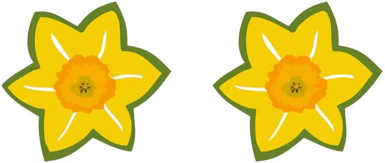 2 x Daffodil Temporary TATTOO waleswelsh national flower