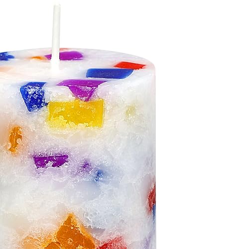 PROSPERRO LUMO By Parkash Candles Set Of 3 Fragrance Pillar Wax Candles Marble Finish(Christmas Snow - Mahagony) - Image 2